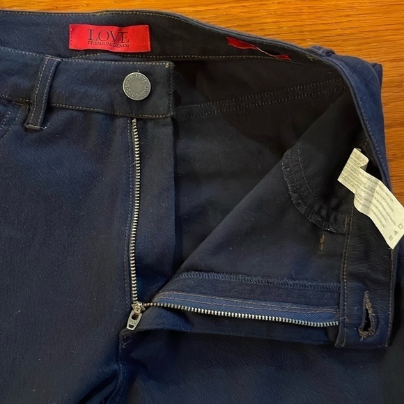Love Jeans Suzanne Straight Leg – Tall Ink Blue Stretchy Mid Rise Women’s Sz 10 - Picture 2 of 10